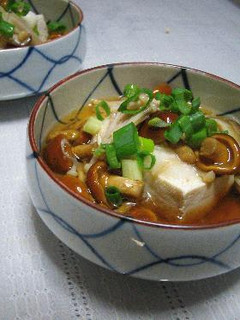 豆腐のきのこと長芋のとろろあん-レシピのメイン写真