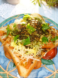 桜えびと野菜の海苔風味和トースト-レシピのメイン写真