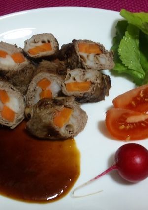 牛肉のレンコン巻きのせぽん-レシピのメイン写真
