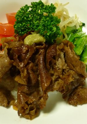 お手軽ステーキ丼わさび味！-レシピのメイン写真