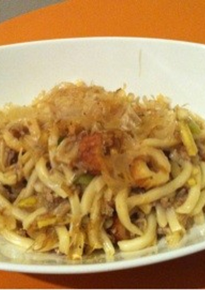 ちくわ＆えのきの焼うどん-レシピのメイン写真