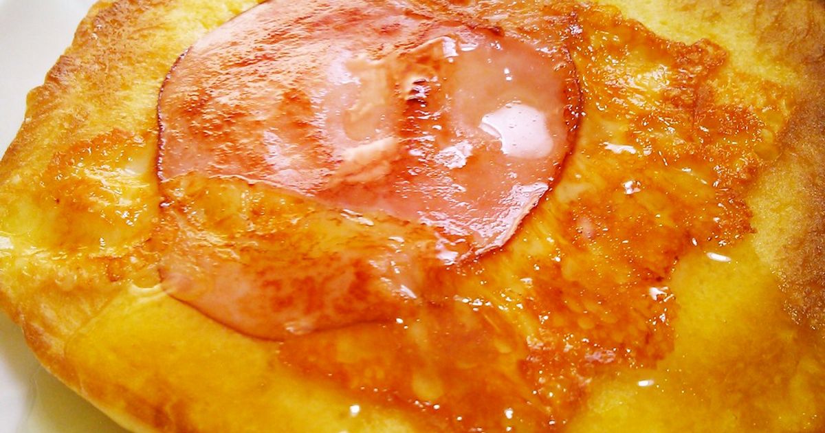 ハム＆チーズの蜂蜜パンケーキ by ねっちゃんっ 【クックパッド】 簡単