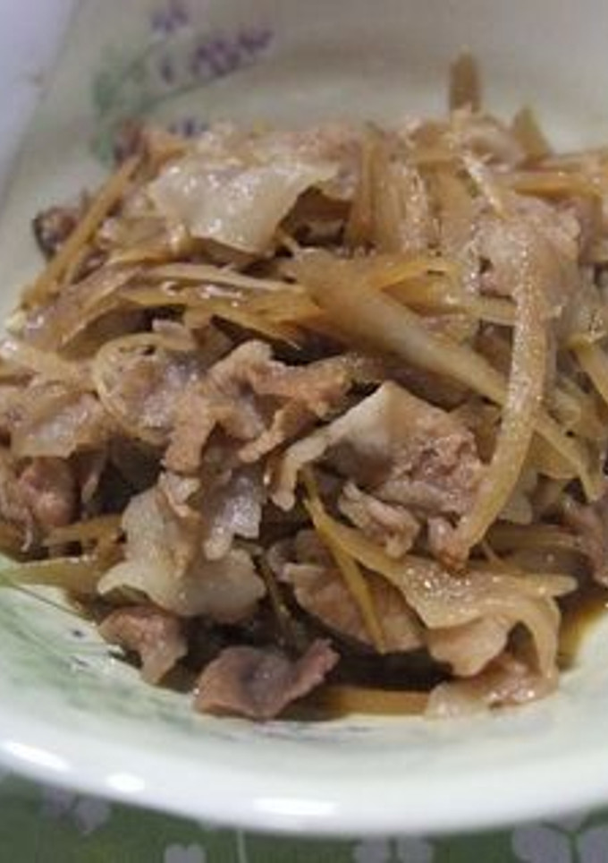 豚肉とごぼうのしぐれ煮-レシピのメイン写真
