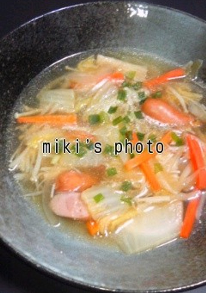白菜とえのき茸の中華風スープ-レシピのメイン写真