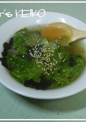 農家のレシピ】サニーレタスと海苔のスープ-レシピのメイン写真