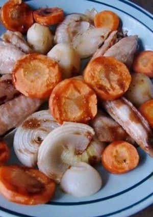 根菜と手羽中のオーブンでソース味-レシピのメイン写真