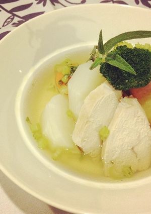 野菜いっぱい＊蕪と鶏肉がメインのスープ-レシピのメイン写真