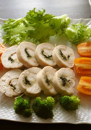 レンジで！　たっぷり生姜のチキンロール-レシピのメイン写真