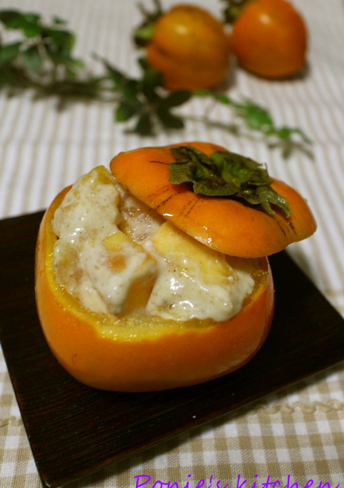 京都の柿の白和え♪-レシピのメイン写真