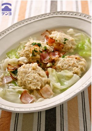 野菜を片付け！鶏団子とキャベツのスープ煮-レシピのメイン写真