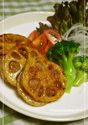 レンコンの挟み照り焼き-レシピのメイン写真