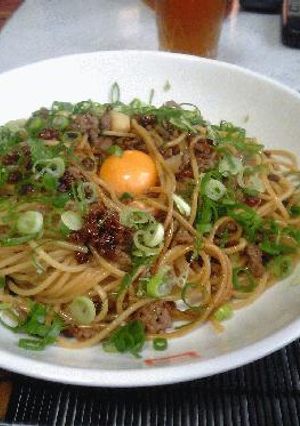 カリカリ納豆とひき肉の焦がし醤油スパゲッティ-レシピのメイン写真