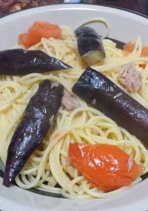 ナス☆ツナ☆トマトの田舎風パスタ-レシピのメイン写真