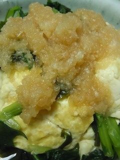 わかめと青菜の炒り豆腐-レシピのメイン写真