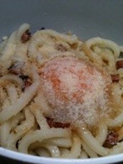カルボナーラ風釜たまうどん-レシピのメイン写真