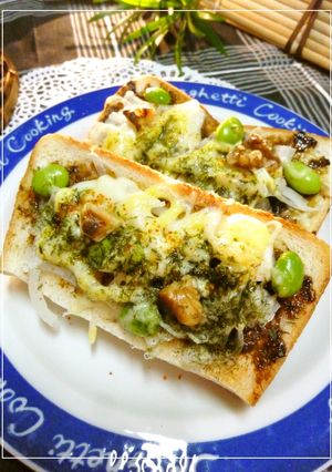玉葱と枝豆の海苔風味トースト-レシピのメイン写真