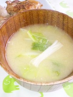 白菜★えのき味噌汁-レシピのメイン写真