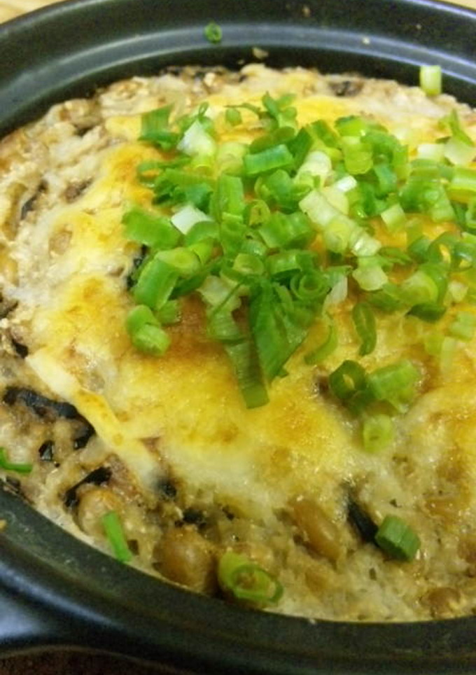 簡単☆ふわふわ山芋焼きwith納豆-レシピのメイン写真