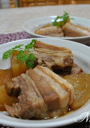 圧力鍋で簡単　豚の角煮大根入り-レシピのメイン写真