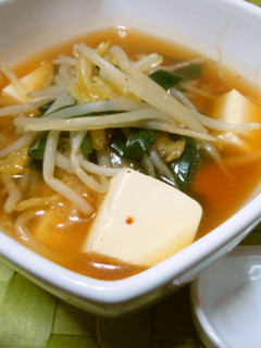 豆腐ともやしで✿キムチスープ-レシピのメイン写真