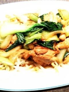 鶏肉とちんげん菜の炒め物-レシピのメイン写真