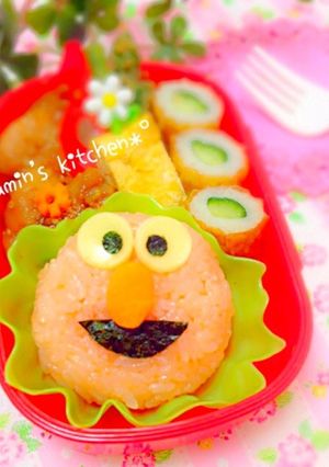 ＊キャラ弁＊簡単なおにぎり＊エルモ♪-レシピのメイン写真