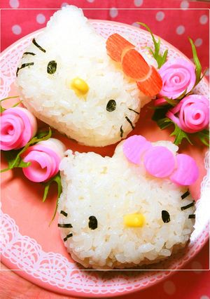 キャラ弁❤キティちゃんおにぎり❤-レシピのメイン写真