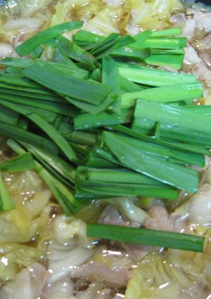 めんつゆで牛モツ鍋しょうゆ味-レシピのメイン写真