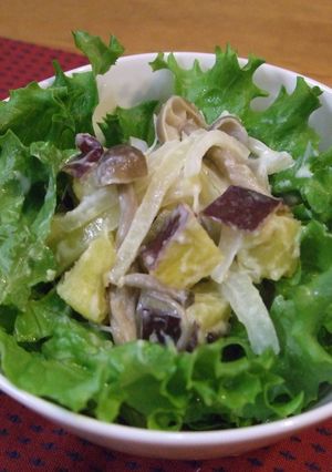 レンジでさつまいもとしめじのサラダ-レシピのメイン写真