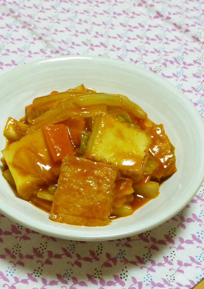 白菜と厚揚げの韓国風炒め煮-レシピのメイン写真