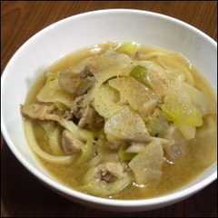 A picture of 大人の豚汁うどん.