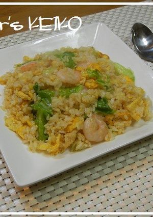 【農家のレシピ】レタスとエビのチャーハン-レシピのメイン写真
