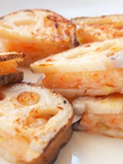 レンコンのエビはさみ焼き-レシピのメイン写真