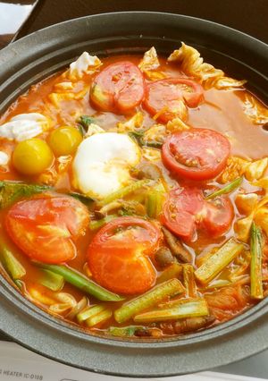 ♡キムチ＆トマトの美味し～お鍋♡-レシピのメイン写真
