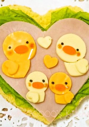 キャラ弁に☆型抜きで簡単可愛いあひるさん-レシピのメイン写真