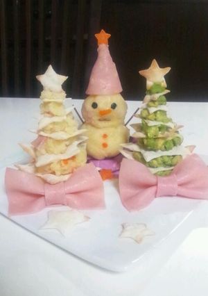 ツリーと雪だるま☆クリスマス用♪-レシピのメイン写真
