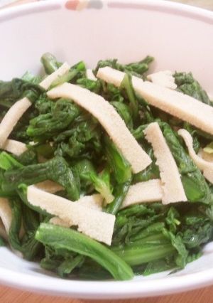 超簡単！春菊と高野豆腐の和えもの-レシピのメイン写真