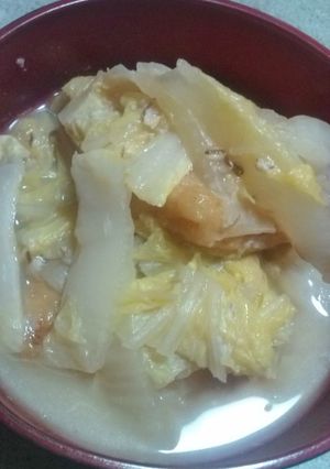 餅巾着のなんちゃって雑煮(￣◇￣;)-レシピのメイン写真