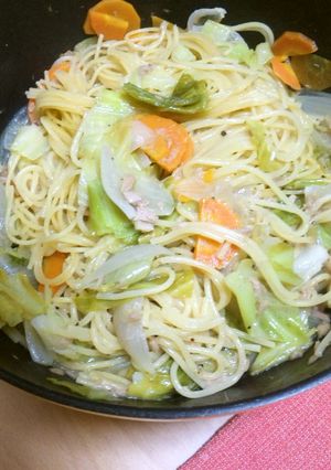 超簡単☆きゃべツナパスタ-レシピのメイン写真