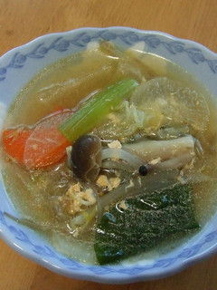 ピリ辛!野菜と春雨の生姜入り中華スープ☆-レシピのメイン写真