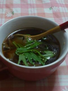 水菜とワンタンのスープ-レシピのメイン写真