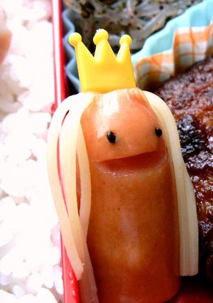 キャラ弁　ウィンナーに毛-レシピのメイン写真