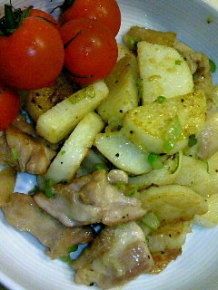楽うまっ♪鶏肉と長芋のネギ塩炒め〜-レシピのメイン写真