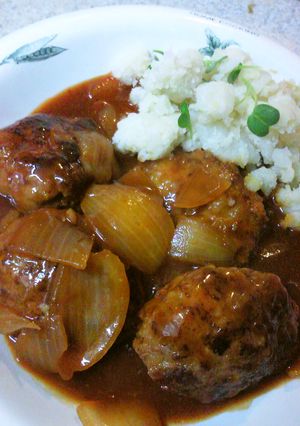 ふっくら煮込みハンバーグ-レシピのメイン写真