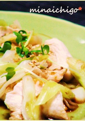 長ネギと鶏ささみのゆず胡椒風味-レシピのメイン写真