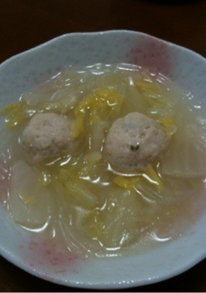 白菜とろとろ♡鶏ひき肉と春雨のスープ-レシピのメイン写真