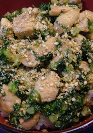 大根葉で食感シャキッ☆とりごまご飯-レシピのメイン写真