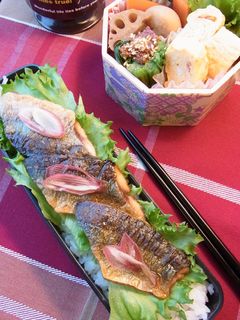 秋刀魚の蒲焼き弁当-レシピのメイン写真