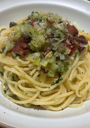 タコと長ネギのパスタ-レシピのメイン写真