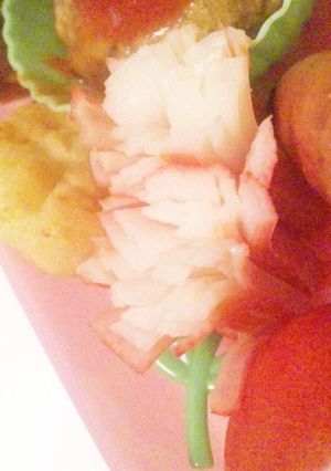 超簡単☆カニカマで牡丹風お花-レシピのメイン写真